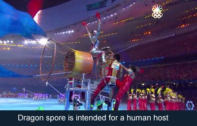 Dragon spore is intended for a human host